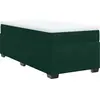 Image de vidaXL Lit boxspring avec matelas vert foncé 90x190 cm velours