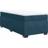 Image de vidaXL Lit boxspring avec matelas bleu foncé 90x190 cm velours