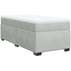 Image de vidaXL Lit boxspring avec matelas gris clair 90x200 cm velours