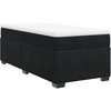 Image de vidaXL Lit boxspring avec matelas noir 90x200 cm velours