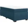 Image de vidaXL Lit boxspring avec matelas bleu foncé 90x200 cm velours