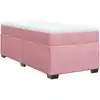 Image de vidaXL Lit boxspring avec matelas rose 90x200 cm velours