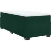 Image de vidaXL Lit boxspring avec matelas vert foncé 100x200 cm velours