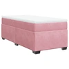 Image de vidaXL Lit boxspring avec matelas rose 100x200 cm velours