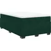 Image de vidaXL Lit boxspring avec matelas vert foncé 120x190 cm velours