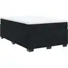 Image de vidaXL Lit boxspring avec matelas noir 120x200 cm velours