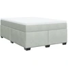 Image de vidaXL Lit boxspring avec matelas gris clair 140x190 cm velours