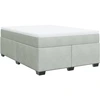 Image de vidaXL Lit boxspring avec matelas gris clair 140x200 cm velours