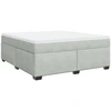 Image de vidaXL Lit boxspring avec matelas gris clair 180x200 cm velours