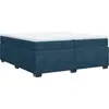 Image de vidaXL Lit boxspring avec matelas bleu foncé 200x200 cm velours