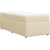 Image de vidaXL Lit boxspring avec matelas Crème 80x200 cm Tissu