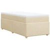 Image de vidaXL Lit boxspring avec matelas Crème 90x190 cm Tissu