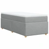 Image de vidaXL Lit boxspring avec matelas gris clair 100x200 cm Tissu