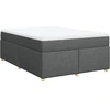 Image de vidaXL Lit boxspring avec matelas gris foncé 140x190 cm Tissu