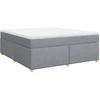 Image de vidaXL Lit boxspring avec matelas gris clair 180x200 cm Tissu