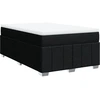 Image de vidaXL Lit boxspring avec matelas noir 120x200 cm Tissu