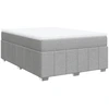 Image de vidaXL Lit boxspring avec matelas gris clair 140x200 cm Tissu