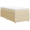 Image de vidaXL Lit boxspring avec matelas Crème 80x200 cm Tissu