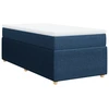 Image de vidaXL Lit boxspring avec matelas bleu 80x200 cm Tissu