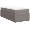 Image de vidaXL Lit boxspring avec matelas Taupe 90x190 cm Tissu