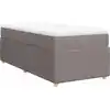 Image de vidaXL Lit boxspring avec matelas Taupe 100x200 cm Tissu