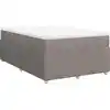Image de vidaXL Lit Boxspring avec matelas Taupe 120x190 cm Tissu