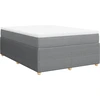Image de vidaXL Lit boxspring avec matelas gris clair 140x200 cm Tissu
