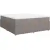 Image de vidaXL Lit boxspring avec matelas Taupe 180x200 cm Tissu