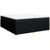Image de vidaXL Lit boxspring avec matelas noir 200x200 cm tissu