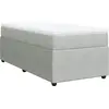 Image de vidaXL Lit boxspring avec matelas gris clair 80x200 cm velours