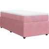 Image de vidaXL Lit boxspring avec matelas rose 80x200 cm velours