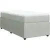 Image de vidaXL Lit boxspring avec matelas gris clair 90x190 cm velours