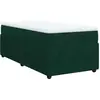 Image de vidaXL Lit boxspring avec matelas vert foncé 90x190 cm velours