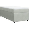 Image de vidaXL Lit boxspring avec matelas gris clair 90x200 cm velours