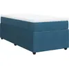 Image de vidaXL Lit boxspring avec matelas bleu foncé 90x200 cm velours