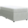 Image de vidaXL Lit boxspring avec matelas gris clair 100x200 cm velours