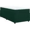 Image de vidaXL Lit boxspring avec matelas vert foncé 100x200 cm velours