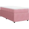 Image de vidaXL Lit boxspring avec matelas rose 100x200 cm velours