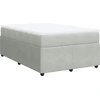 Image de vidaXL Lit boxspring avec matelas gris clair 120x200 cm velours