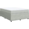 Image de vidaXL Lit boxspring avec matelas gris clair 140x190 cm velours