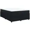 Image de vidaXL Lit boxspring avec matelas noir 140x200 cm velours