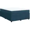 Image de vidaXL Lit boxspring avec matelas bleu foncé 140x200 cm velours