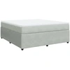 Image de vidaXL Lit boxspring avec matelas gris clair 180x200 cm velours