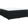 Image de vidaXL Lit boxspring avec matelas noir 180x200 cm velours