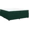 Image de vidaXL Lit boxspring avec matelas vert foncé 180x200 cm velours
