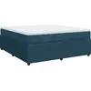 Image de vidaXL Lit boxspring avec matelas bleu foncé 180x200 cm velours