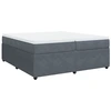 Image de vidaXL Lit boxspring avec matelas gris foncé 200x200 cm velours