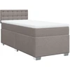 Image de vidaXL Lit Boxspring avec matelas Taupe 80x200 cm Tissu