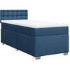 Image de vidaXL Lit boxspring avec matelas bleu 80x200 cm Tissu