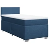 Image de vidaXL Lit boxspring avec matelas bleu 90x190 cm Tissu